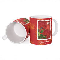 Aloha Hawaii Ohia Lehua Ceramic Mug Hawaiian Lei Stylized Stamp LT14 - Polynesian Pride