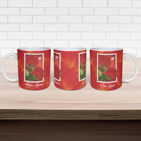 Aloha Hawaii Ohia Lehua Ceramic Mug Hawaiian Lei Stylized Stamp LT14 - Polynesian Pride