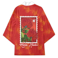 Aloha Hawaii Ohia Lehua Kimono Hawaiian Lei Stylized Stamp LT14 - Polynesian Pride