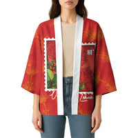 Aloha Hawaii Ohia Lehua Kimono Hawaiian Lei Stylized Stamp LT14 - Polynesian Pride