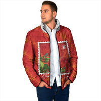 Aloha Hawaii Ohia Lehua Padded Jacket Hawaiian Lei Stylized Stamp LT14 - Polynesian Pride