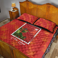 Aloha Hawaii Ohia Lehua Quilt Bed Set Hawaiian Lei Stylized Stamp LT14 - Polynesian Pride