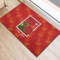Aloha Hawaii Ohia Lehua Rubber Doormat Hawaiian Lei Stylized Stamp LT14 - Polynesian Pride