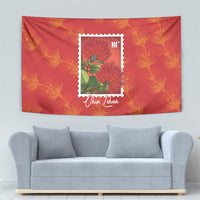 Aloha Hawaii Ohia Lehua Tapestry Hawaiian Lei Stylized Stamp LT14 - Polynesian Pride