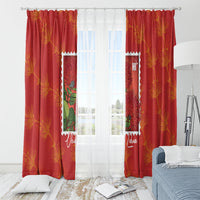 Aloha Hawaii Ohia Lehua Window Curtain Hawaiian Lei Stylized Stamp LT14 - Polynesian Pride