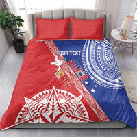 Tonga and Samoa Rugby Custom Bedding Set Ikale Tahi Manu Samoa Together - Polynesian Pride