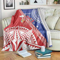 Tonga and Samoa Rugby Custom Blanket Ikale Tahi Manu Samoa Together - Polynesian Pride