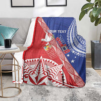 Tonga and Samoa Rugby Custom Blanket Ikale Tahi Manu Samoa Together - Polynesian Pride