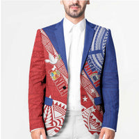 Tonga and Samoa Rugby Custom Blazer Ikale Tahi Manu Samoa Together - Polynesian Pride