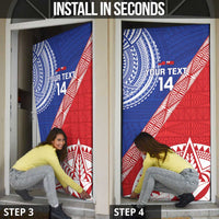 Tonga and Samoa Rugby Custom Door Cover Ikale Tahi Manu Samoa Together - Polynesian Pride