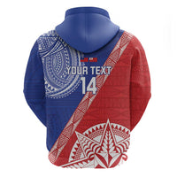 Tonga and Samoa Rugby Custom Hoodie Ikale Tahi Manu Samoa Together LT14 - Polynesian Pride