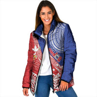 Tonga and Samoa Rugby Custom Padded Jacket Ikale Tahi Manu Samoa Together - Polynesian Pride