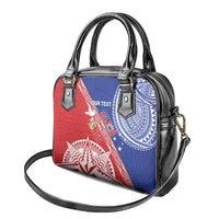 Tonga and Samoa Rugby Custom Shoulder Handbag Ikale Tahi Manu Samoa Together - Polynesian Pride