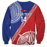 Tonga and Samoa Rugby Custom Sweatshirt Ikale Tahi Manu Samoa Together - Polynesian Pride