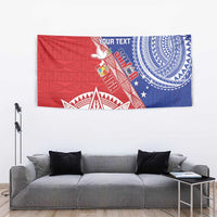 Tonga and Samoa Rugby Custom Tapestry Ikale Tahi Manu Samoa Together - Polynesian Pride