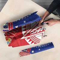 Tonga and Samoa Rugby Custom Umbrella Ikale Tahi Manu Samoa Together LT14 - Polynesian Pride