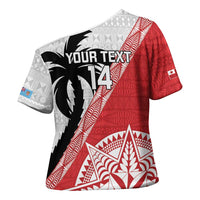 Fiji and Tonga Rugby Custom Cross Shoulder Shirt Flying Fijians Ikale Tahi Together Pacific - Polynesian Pride