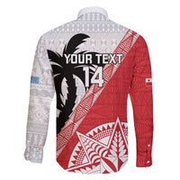 Fiji and Tonga Rugby Custom Family Matching Off Shoulder Short Dress and Hawaiian Shirt Flying Fijians Ikale Tahi Together Pacific - Polynesian Pride