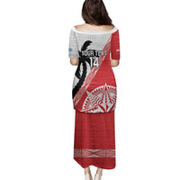 Fiji and Tonga Rugby Custom Family Matching Puletasi and Hawaiian Shirt Flying Fijians Ikale Tahi Together Pacific - Polynesian Pride