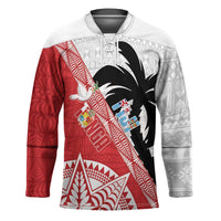 Fiji and Tonga Rugby Custom Hockey Jersey Flying Fijians Ikale Tahi Together Pacific - Polynesian Pride