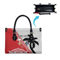 Fiji and Tonga Rugby Custom Leather Bag Flying Fijians Ikale Tahi Together Pacific - Polynesian Pride