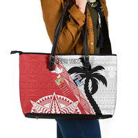 Fiji and Tonga Rugby Custom Leather Tote Bag Flying Fijians Ikale Tahi Together Pacific - Polynesian Pride