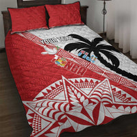 Fiji and Tonga Rugby Custom Quilt Bed Set Flying Fijians Ikale Tahi Together Pacific - Polynesian Pride