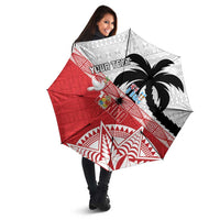 Fiji and Tonga Rugby Custom Umbrella Flying Fijians Ikale Tahi Together Pacific LT14 - Polynesian Pride