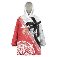 Fiji and Tonga Rugby Custom Wearable Blanket Hoodie Flying Fijians Ikale Tahi Together Pacific - Polynesian Pride