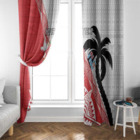 Fiji and Tonga Rugby Custom Window Curtain Flying Fijians Ikale Tahi Together Pacific - Polynesian Pride