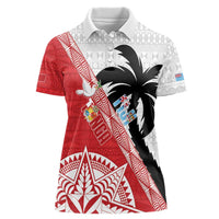 Fiji and Tonga Rugby Custom Women Polo Shirt Flying Fijians Ikale Tahi Together Pacific - Polynesian Pride