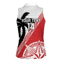 Fiji and Tonga Rugby Custom Women Sleeveless Polo Shirt Flying Fijians Ikale Tahi Together Pacific - Polynesian Pride