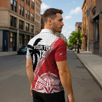 Fiji and Tonga Rugby Custom Zipper Polo Shirt Flying Fijians Ikale Tahi Together Pacific - Polynesian Pride