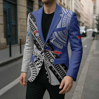 Fiji an Samoa Rugby Custom Blazer Flying Fijians Manu Samoa Together Pacific - Polynesian Pride