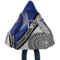 Fiji an Samoa Rugby Custom Cloak Flying Fijians Manu Samoa Together Pacific LT14 Unisex Blue - Polynesian Pride