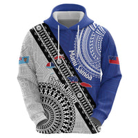 Fiji an Samoa Rugby Custom Hoodie Flying Fijians Manu Samoa Together Pacific LT14 - Polynesian Pride