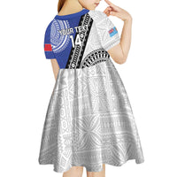 Fiji an Samoa Rugby Custom Kid Short Sleeve Dress Flying Fijians Manu Samoa Together Pacific - Polynesian Pride