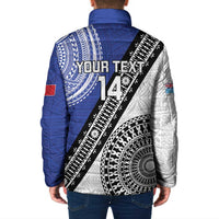 Fiji an Samoa Rugby Custom Padded Jacket Flying Fijians Manu Samoa Together Pacific - Polynesian Pride
