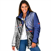 Fiji an Samoa Rugby Custom Padded Jacket Flying Fijians Manu Samoa Together Pacific - Polynesian Pride