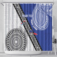 Fiji an Samoa Rugby Custom Shower Curtain Flying Fijians Manu Samoa Together Pacific - Polynesian Pride