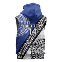 Fiji an Samoa Rugby Custom Sleeveless Hoodie Flying Fijians Manu Samoa Together Pacific LT14 - Polynesian Pride