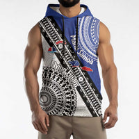 Fiji an Samoa Rugby Custom Sleeveless Hoodie Flying Fijians Manu Samoa Together Pacific LT14 - Polynesian Pride
