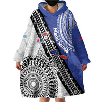 Fiji an Samoa Rugby Custom Wearable Blanket Hoodie Flying Fijians Manu Samoa Together Pacific LT14 - Polynesian Pride