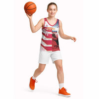 USA and Japan Rugby Custom Basketball Jersey Eagles Brave Blossoms Together Pacific - Polynesian Pride