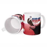 USA and Japan Rugby Ceramic Mug Eagles Brave Blossoms Together Pacific - Polynesian Pride