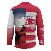 USA and Japan Rugby Custom Hockey Jersey Eagles Brave Blossoms Together Pacific LT14 - Polynesian Pride