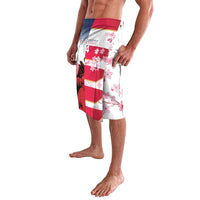 USA and Japan Rugby Custom Lavalava Eagles Brave Blossoms Together Pacific - Polynesian Pride