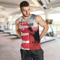 USA and Japan Rugby Custom Men Tank Top Eagles Brave Blossoms Together Pacific - Polynesian Pride