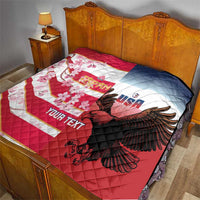 USA and Japan Rugby Custom Quilt Eagles Brave Blossoms Together Pacific - Polynesian Pride