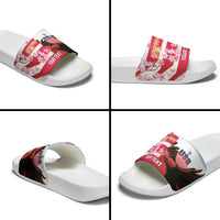 USA and Japan Rugby Custom Slide Sandals Eagles Brave Blossoms Together Pacific LT14 - Polynesian Pride